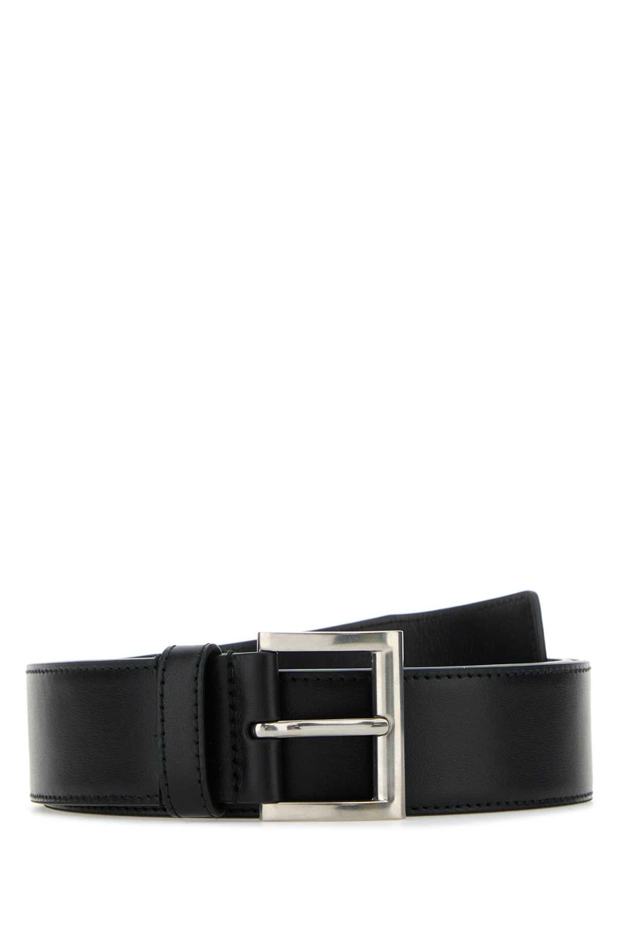 PRADA Black Leather Belt
