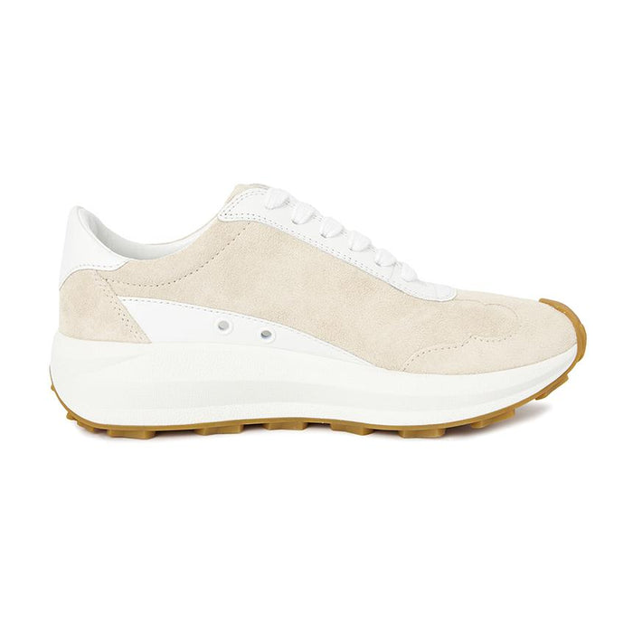Tory Burch Leather Low-Top Sneakers Beige