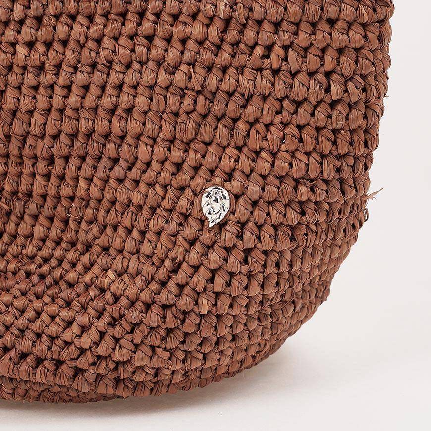 HELEN KAMINSKI Yara Cotton Shoulder Bag Nutshell Color Women