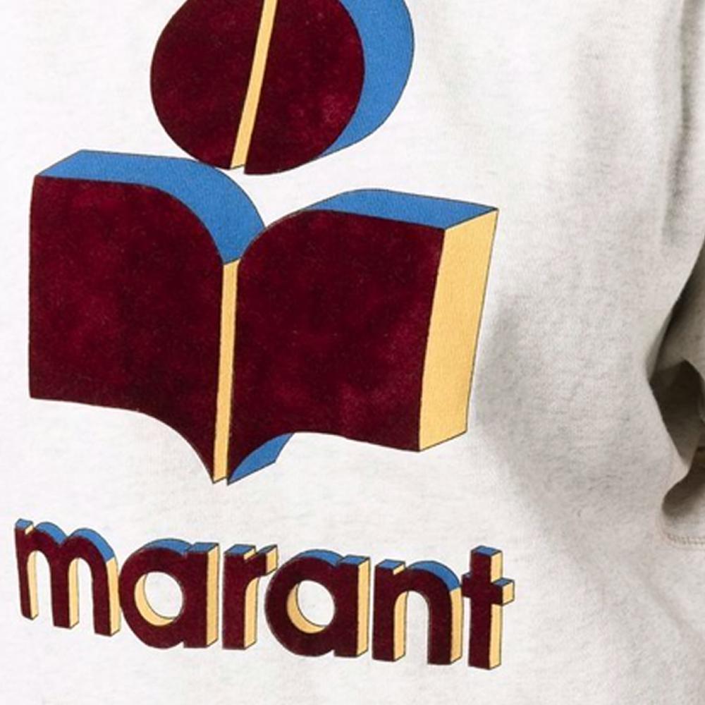 Isabel Marant Ecru Short Sleeve Hoodie Women’s Cotton Pullover