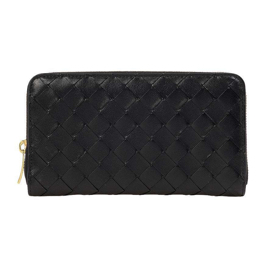 Bottega Veneta Women’s Intrecciato Zip Long Wallet