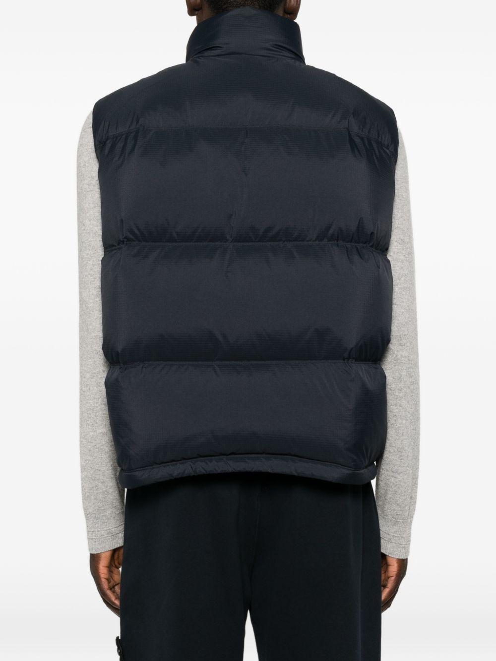 STONE ISLAND Black Nylon Down Vest