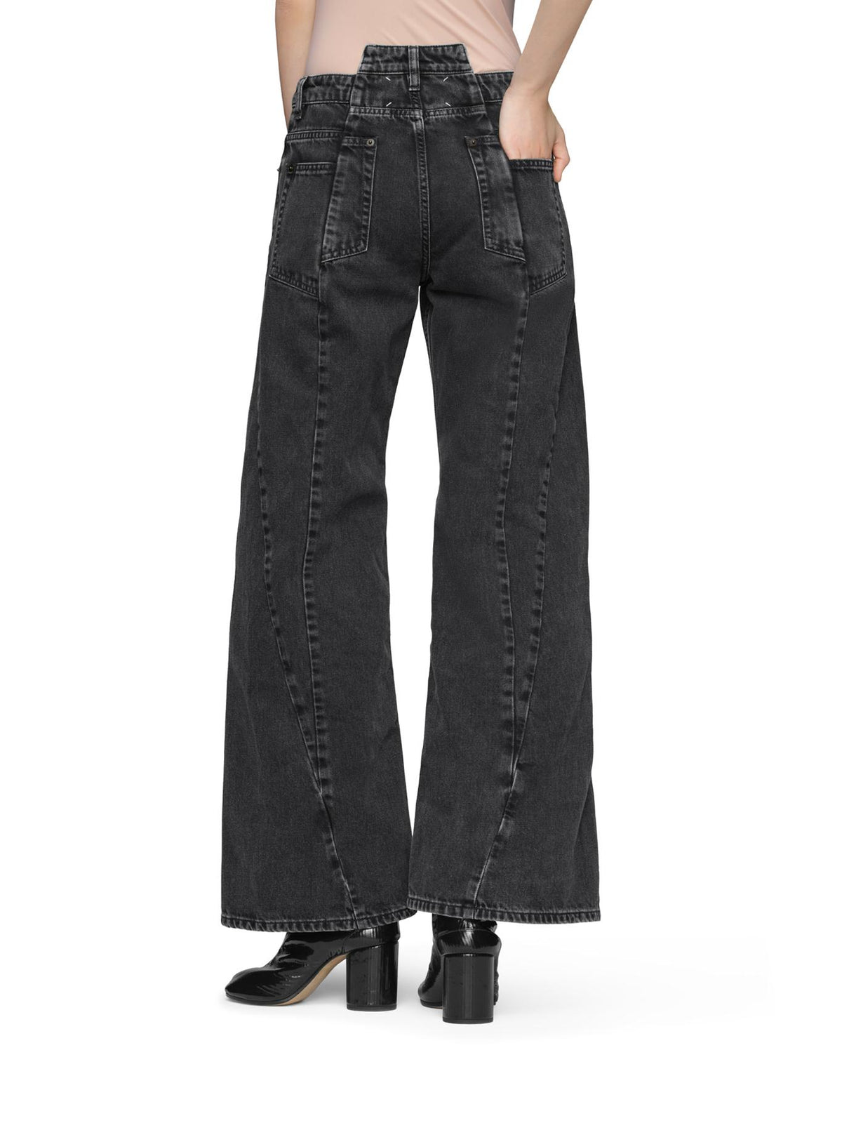 Maison Margiela Medium Black Stonewashed Denim Trousers