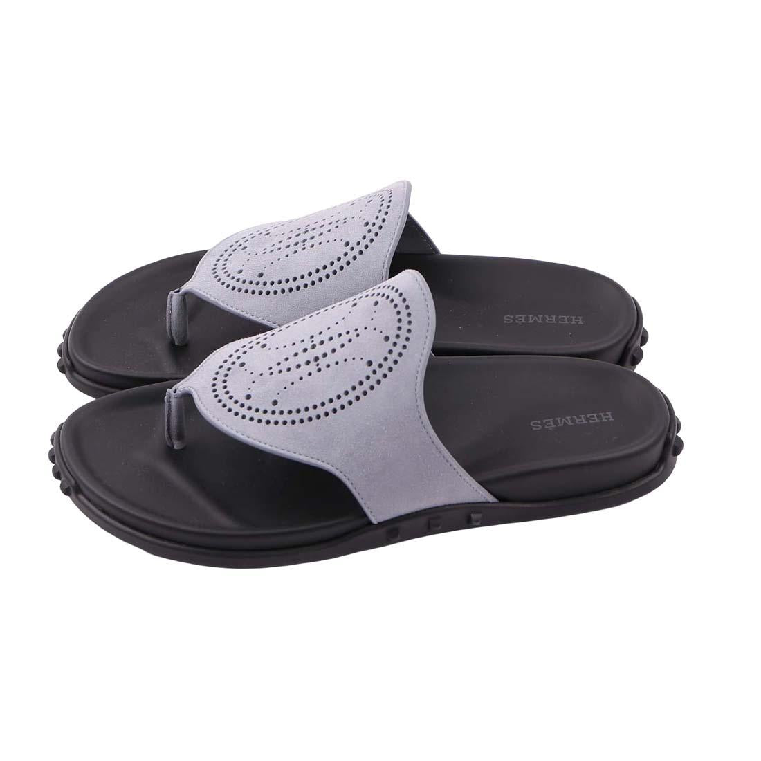 HERMES Blue Natura Slide Sandals Women’s Slippers