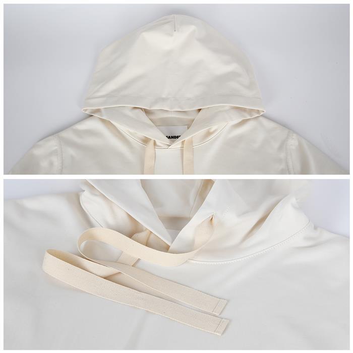 JIL SANDER Technical Cotton Hoodie White Men’s T-Shirt