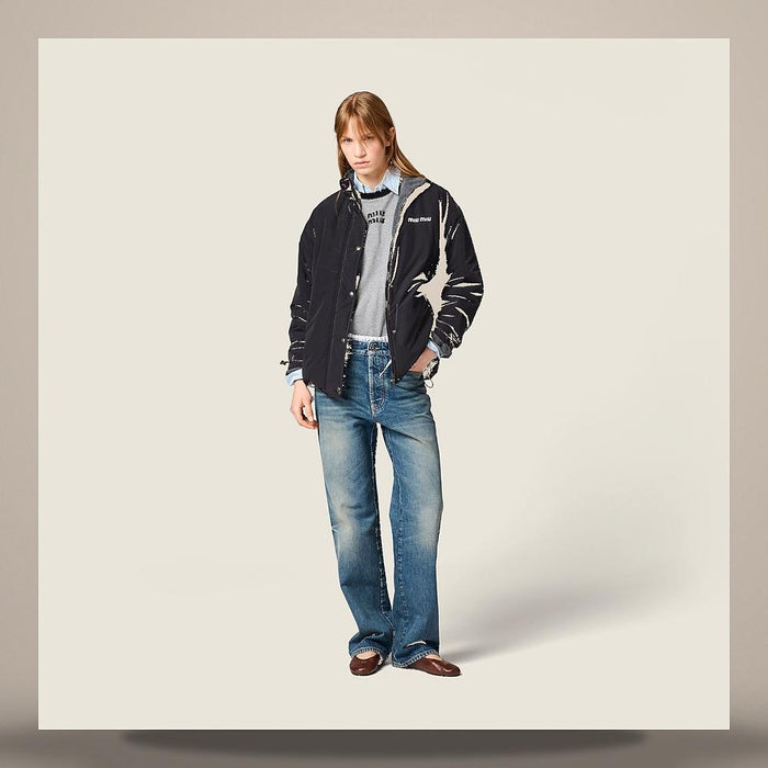 Miu Miu Fleece Bomber Jacket ML1541 6291 F0002