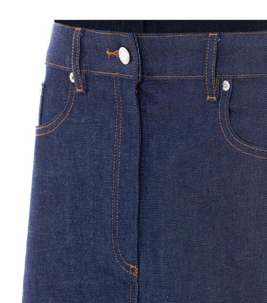 A.P.C. Indigo Denim Rizi Midi Skirt COGDFF06503IAI