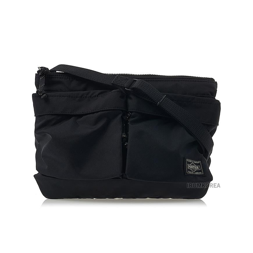 PORTER Force Shoulder Bag Unisex Black Crossbody Bag Nylon