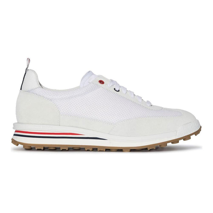 THOM BROWNE Fine Kid Suede Tech Running Shoes Low-Top Sneakers White