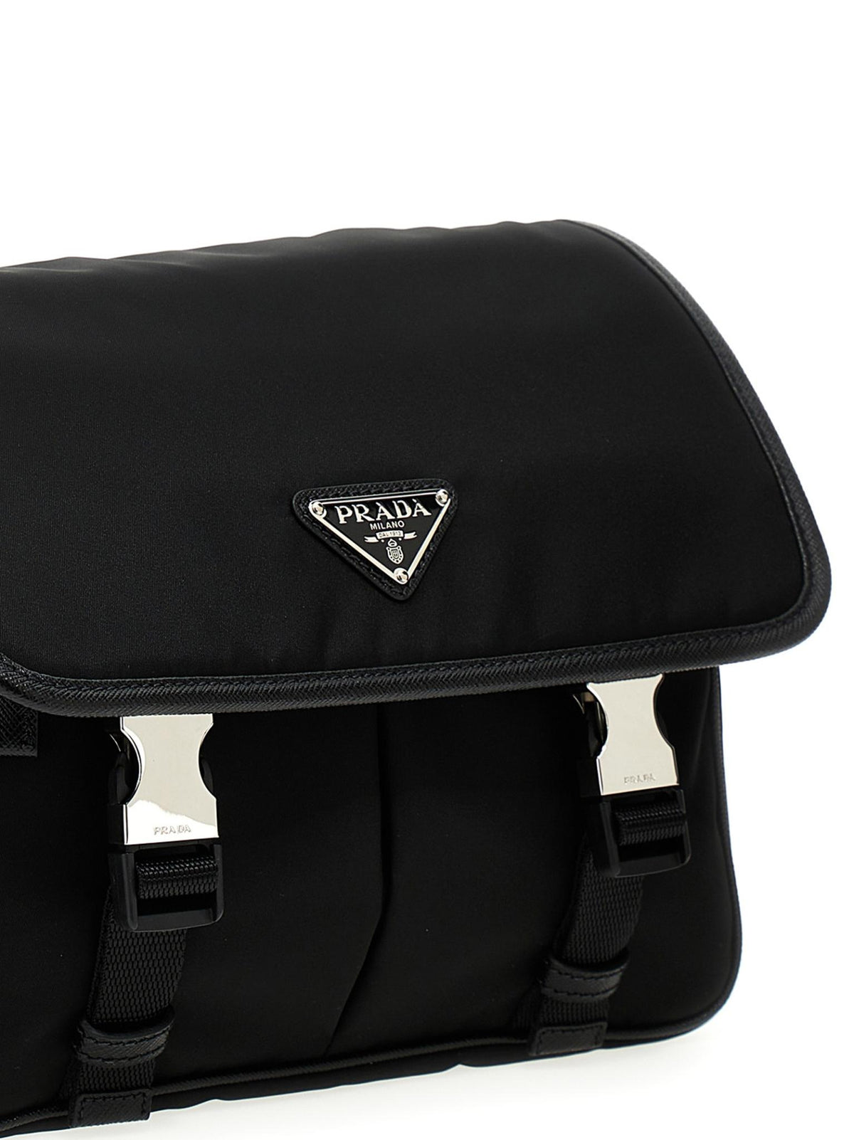 PRADA Black Leather Crossbody Bag
