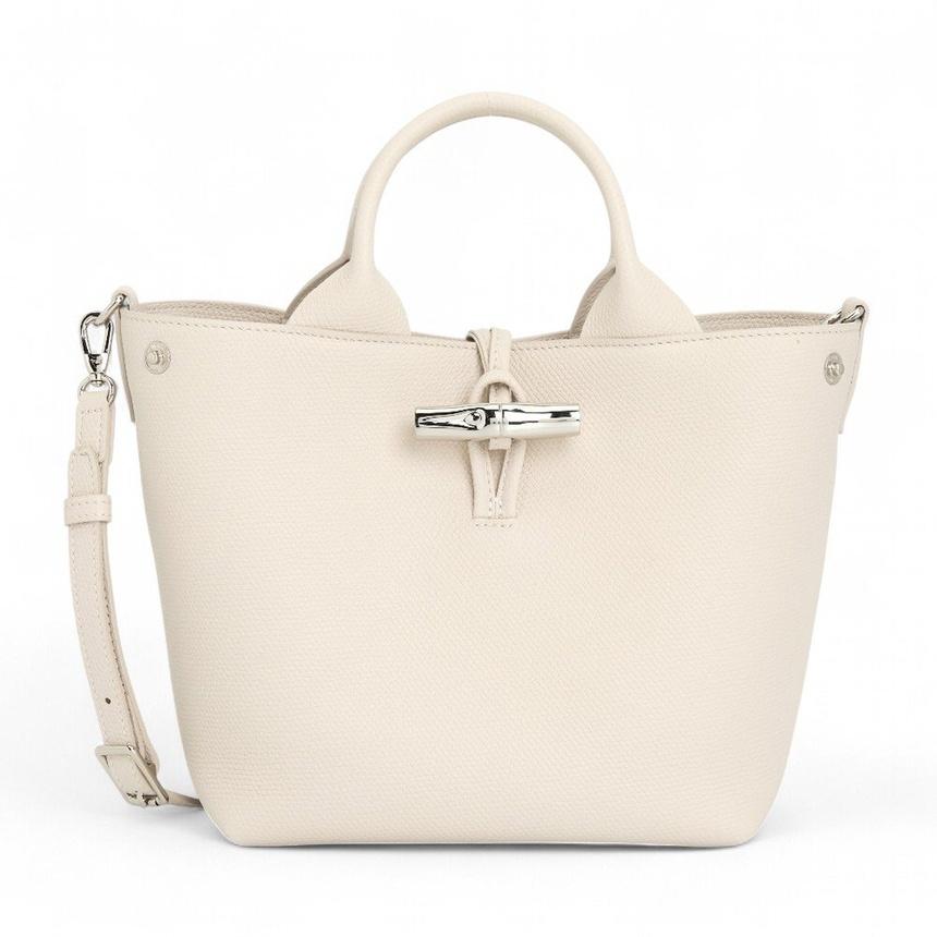 Longchamp Le Roseau S Women’s Leather Tote Bag Navy