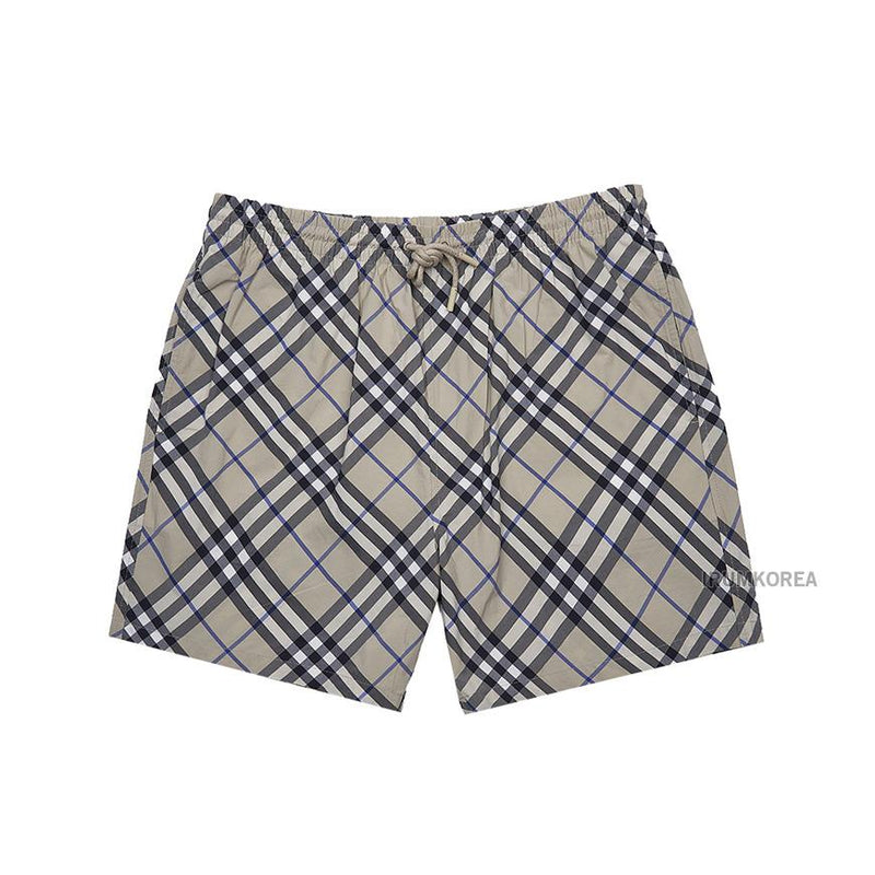 BURBERRY Men’s Check Swim Shorts Navy