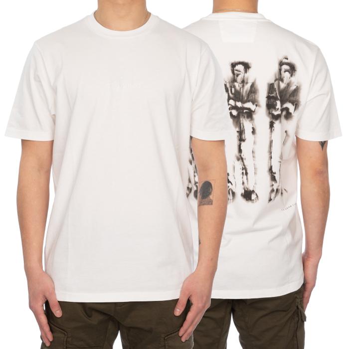 CP Company Logo Print Short Sleeve T-Shirt Men White Cotton