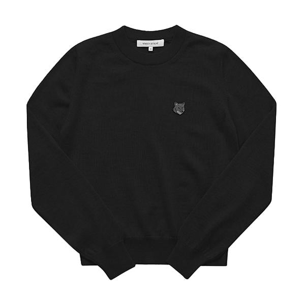 Maison Kitsune Bold Fox Head Patch Women’s Crewneck Knit Swea MW00801KT1036 P199