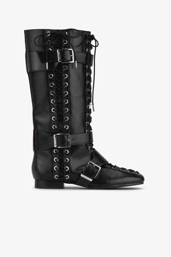 GANNI Leather Ankle Boots S2968099 DOM