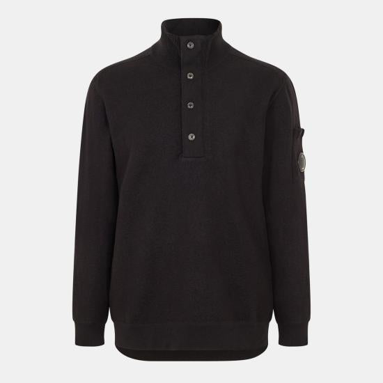 CP Company Cotton Polo Shirt for Men 21CMKN087A 110149A 999 BLACK DOM