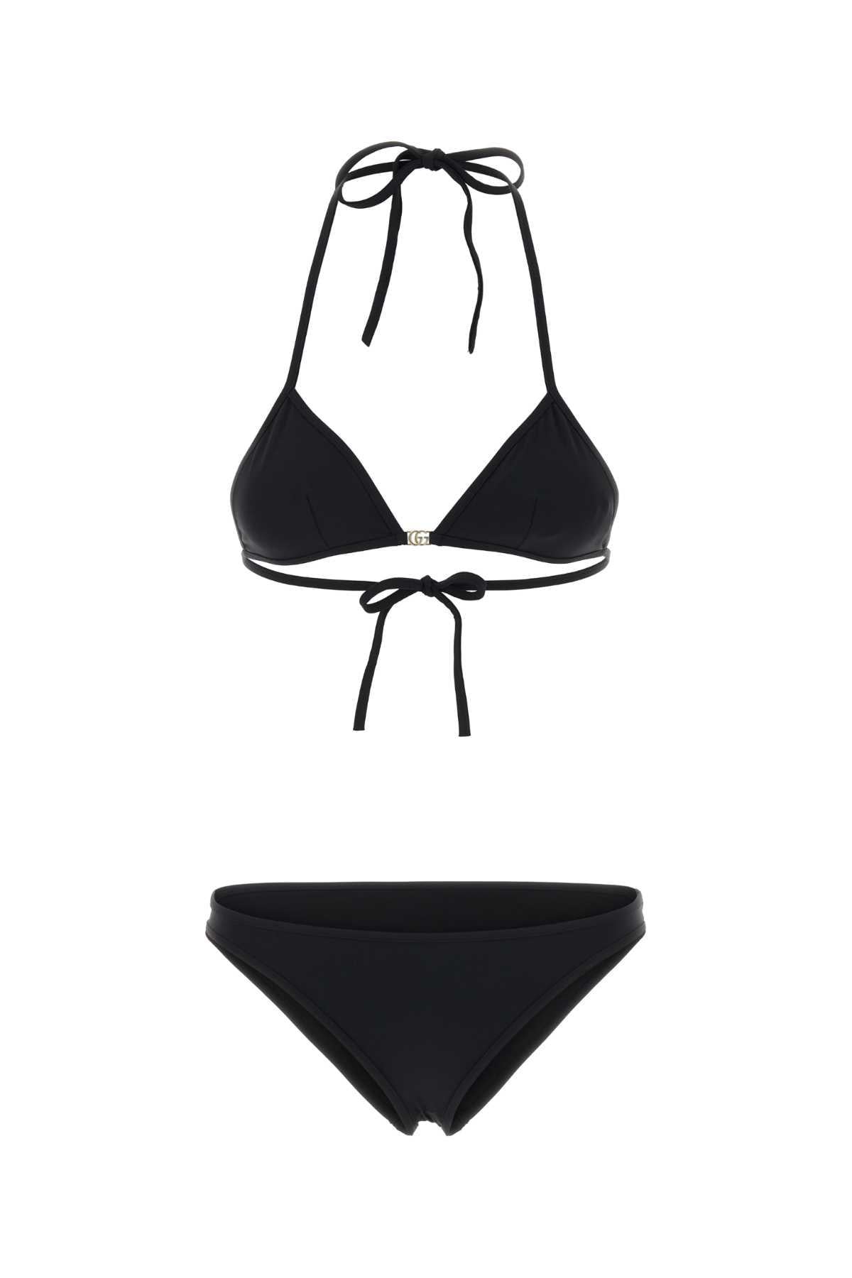 GUCCI Black Triangle Bikini Swimwear