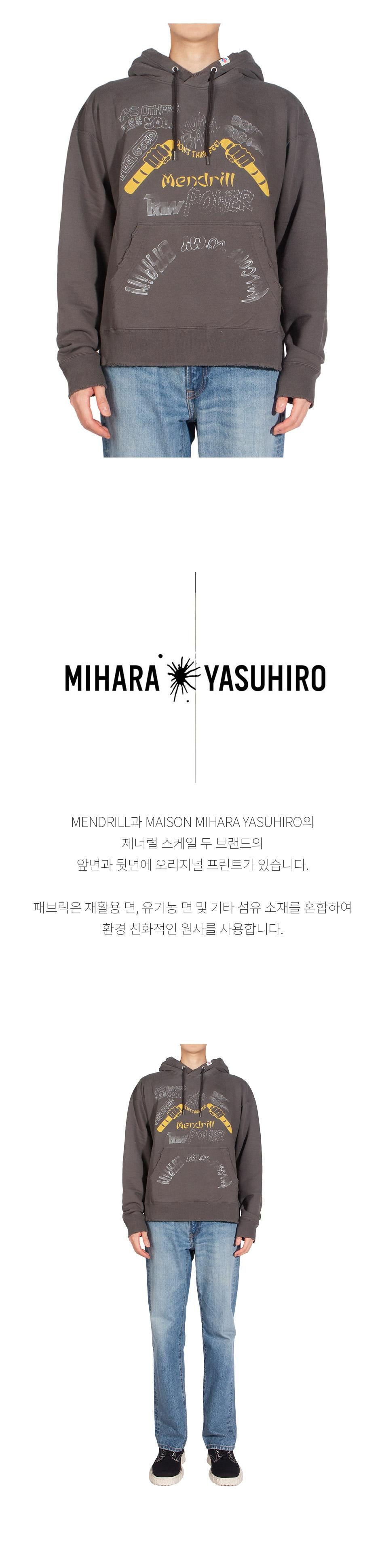 Maison Mihara Yasuhiro Distressed Mendrill X GS Hoodie for Men C10HD501 BLACK
