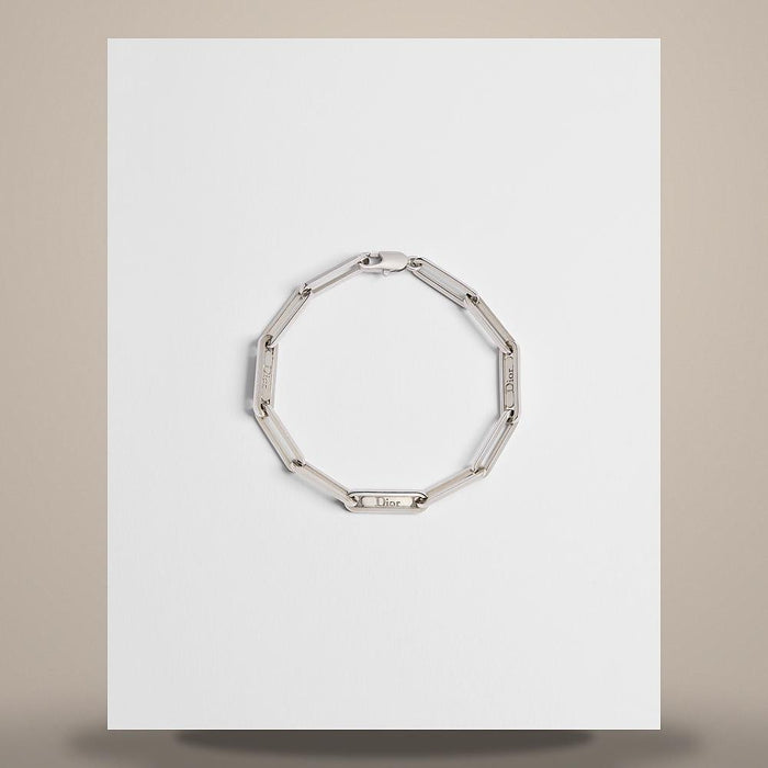 DIOR Silver-Finish Brass Chain Link Bracelet B3368HOMMT D000