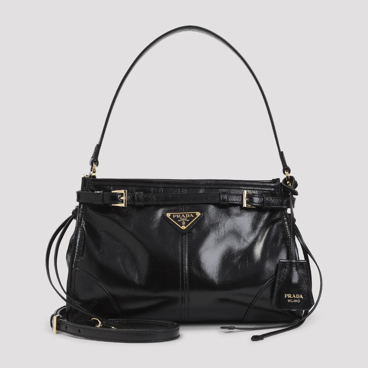 PRADA Red Leather Shoulder Bag