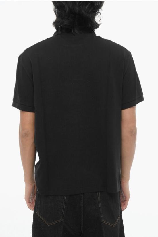 Neil Barrett Cotton Polo Shirt Black Men MY70223 AY517001