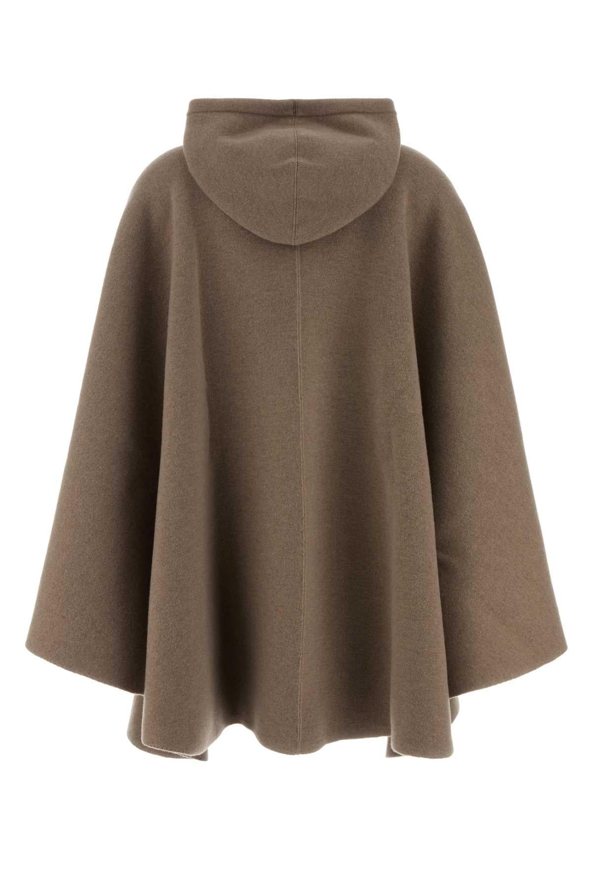 Bottega Veneta Gray Wool Cape Coat