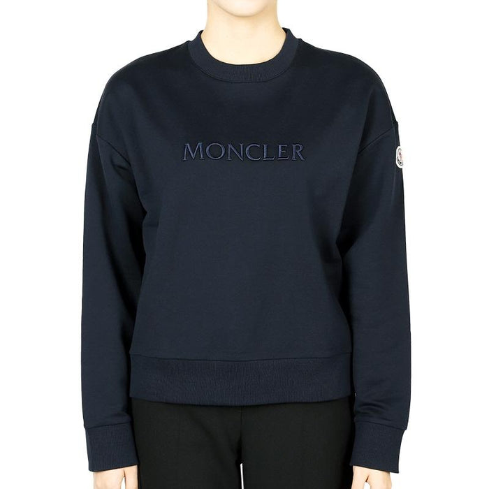 Moncler Women’s Embroidered Logo Sweatshirt Navy