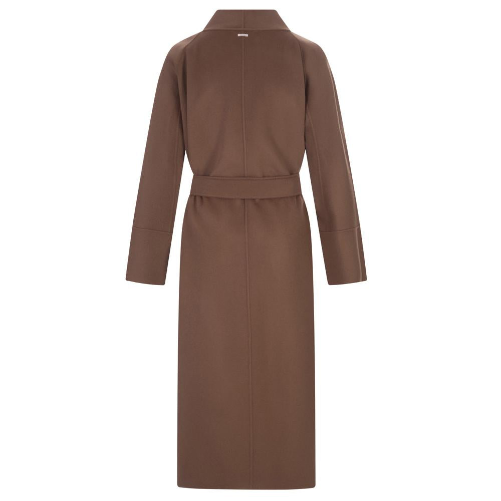 Max Mara Women's Brown Belted Wool Coat 2390160839 095