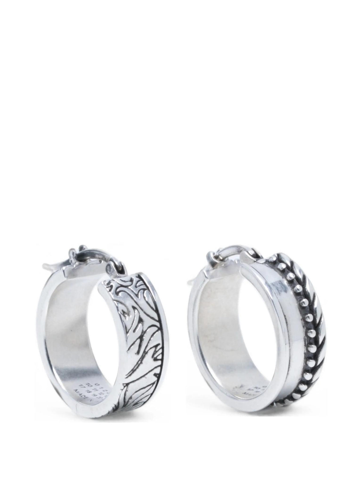 Maison Margiela Silver Hoop Earrings