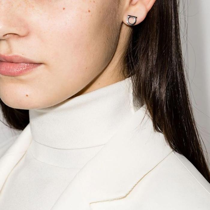 Ferragamo Gancini Silver Earrings