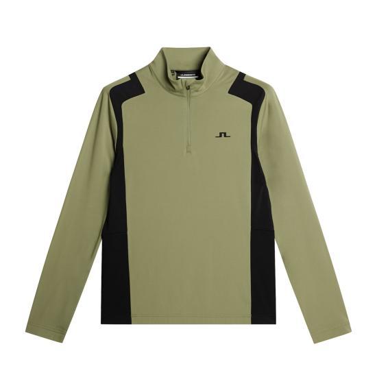 J LINDEBERG Long Sleeve Sweatshirt for Men GMJS12062M311 OIL GREEN DOM