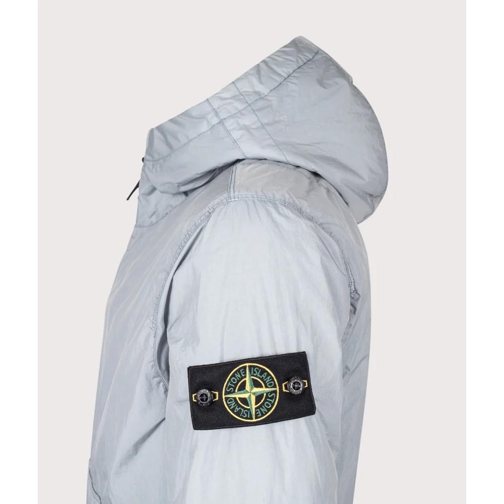 STONE ISLAND Crinkle Reps Hooded Jacket Men Black Nylon