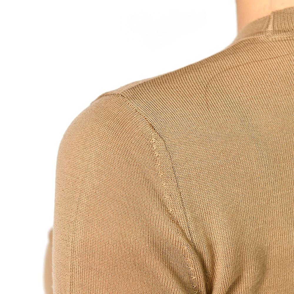 Emporio Armani Pure Virgin Wool Camel Crewneck Sweater