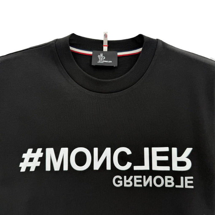 Moncler Mirrored Logo Short Sleeve T-Shirt Black