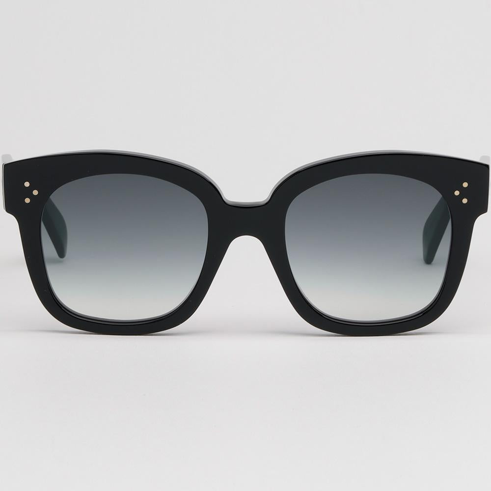 CELINE Thick Acetate Oversized Square Sunglasses Black Unisex
