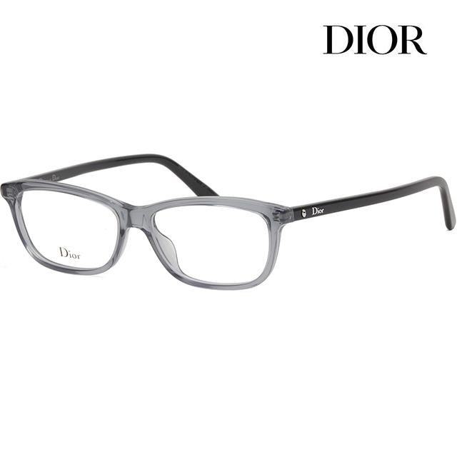 DIOR Gray Transparent Acetate Eyeglasses Frames Unisex MONTAIGNE56 KB7
