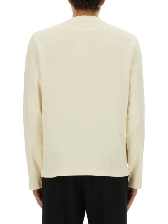 JACQUEMUS Grosgrain Logo Long-Sleeve T-Shirt Beige Men's