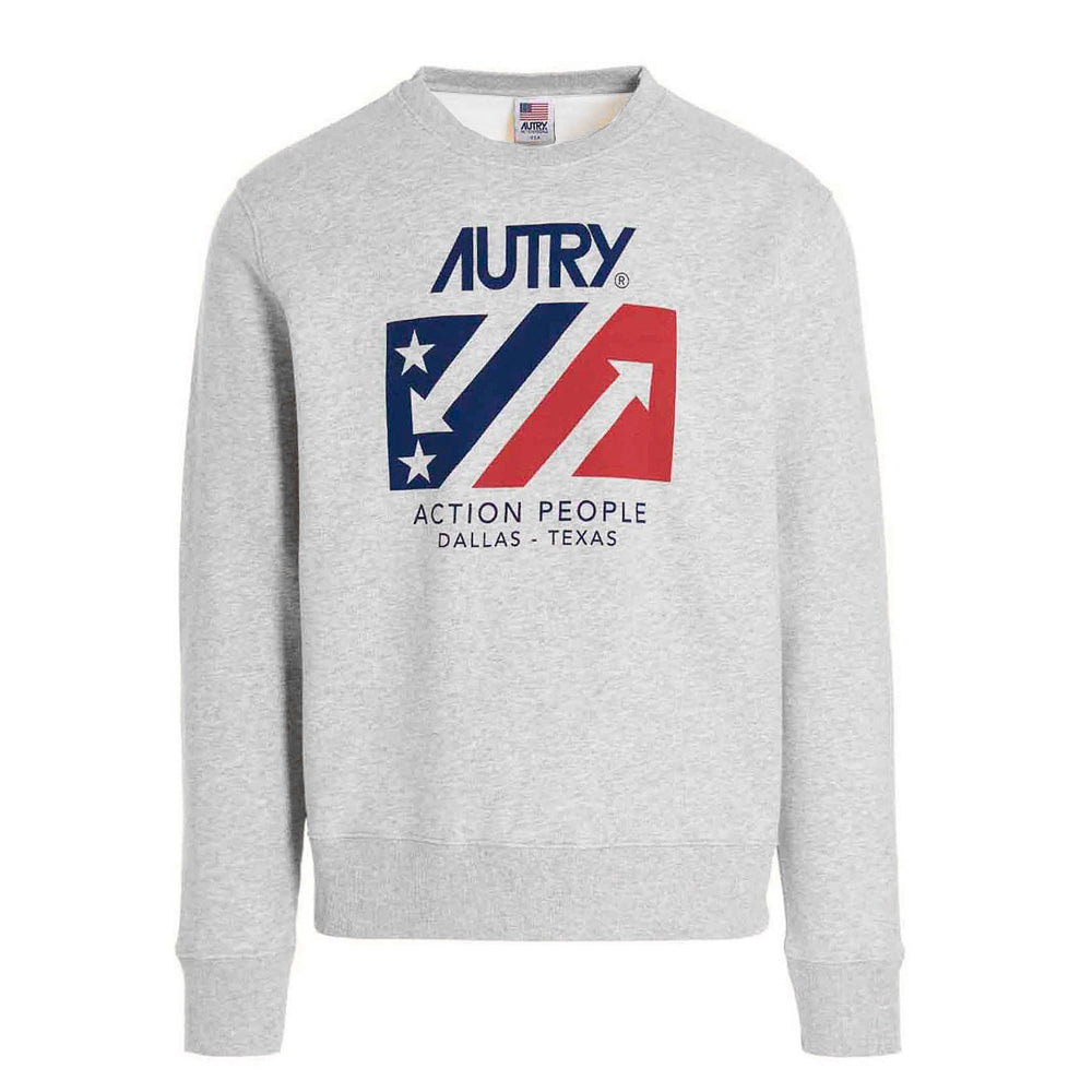 AUTRY Iconic Logo Fleece Sweatshirt Melange Gray Men’s