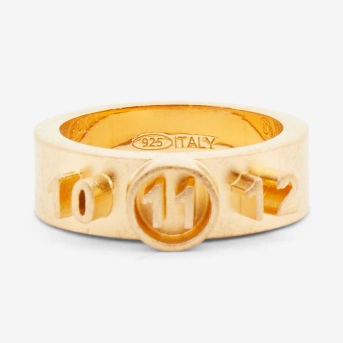 Maison Margiela Unisex Number Logo Ring Gold-Tone Jewelry