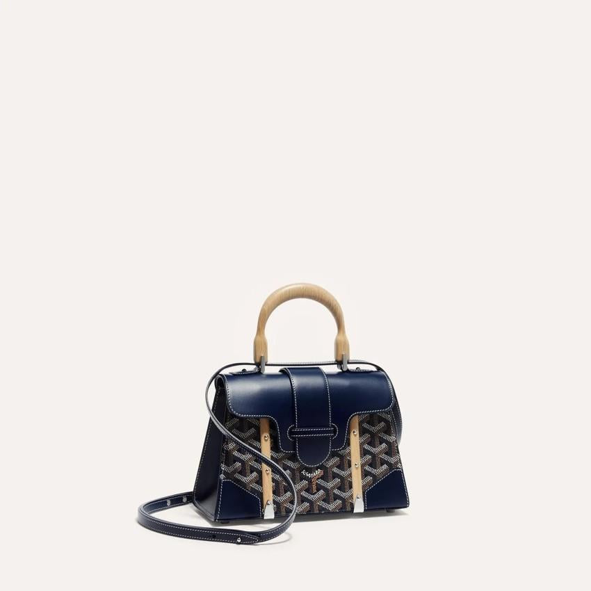 GOYARD Navy Structured Saigon Mini Tote Bag for Women SAIGR2 MINTY12 CL12