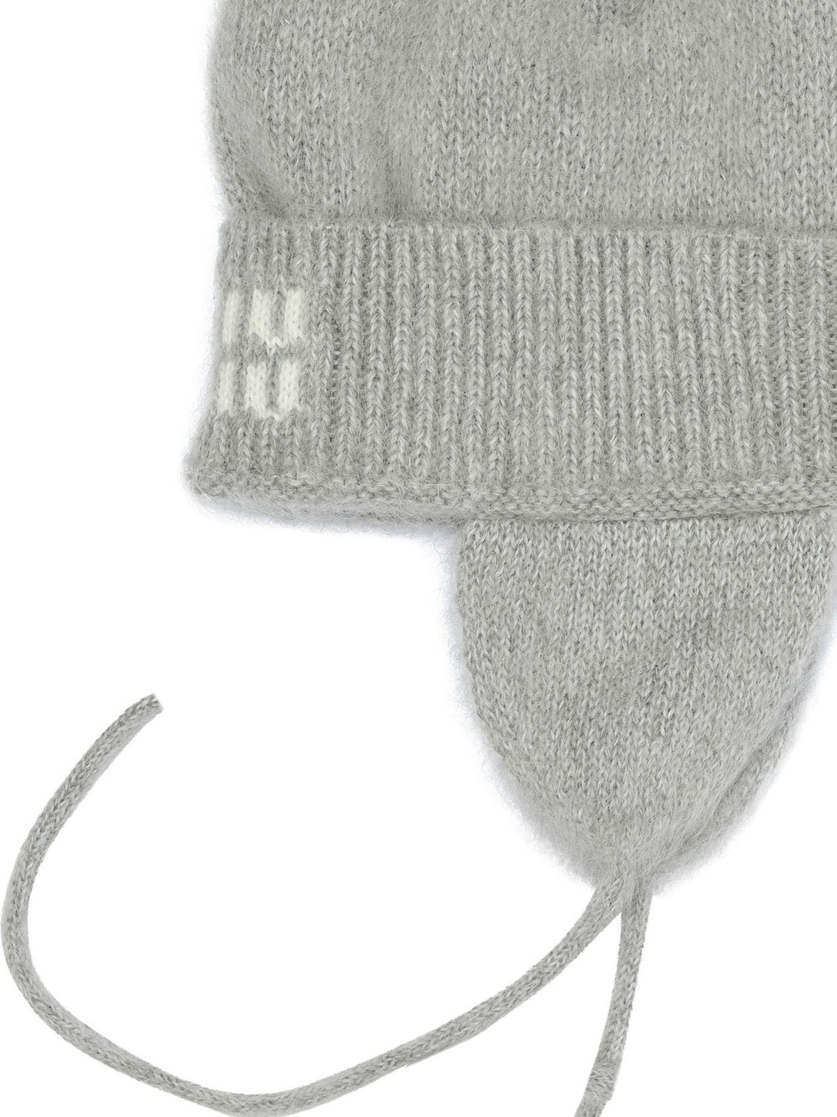 Miu Miu Black Wool Rib Knit Beanie