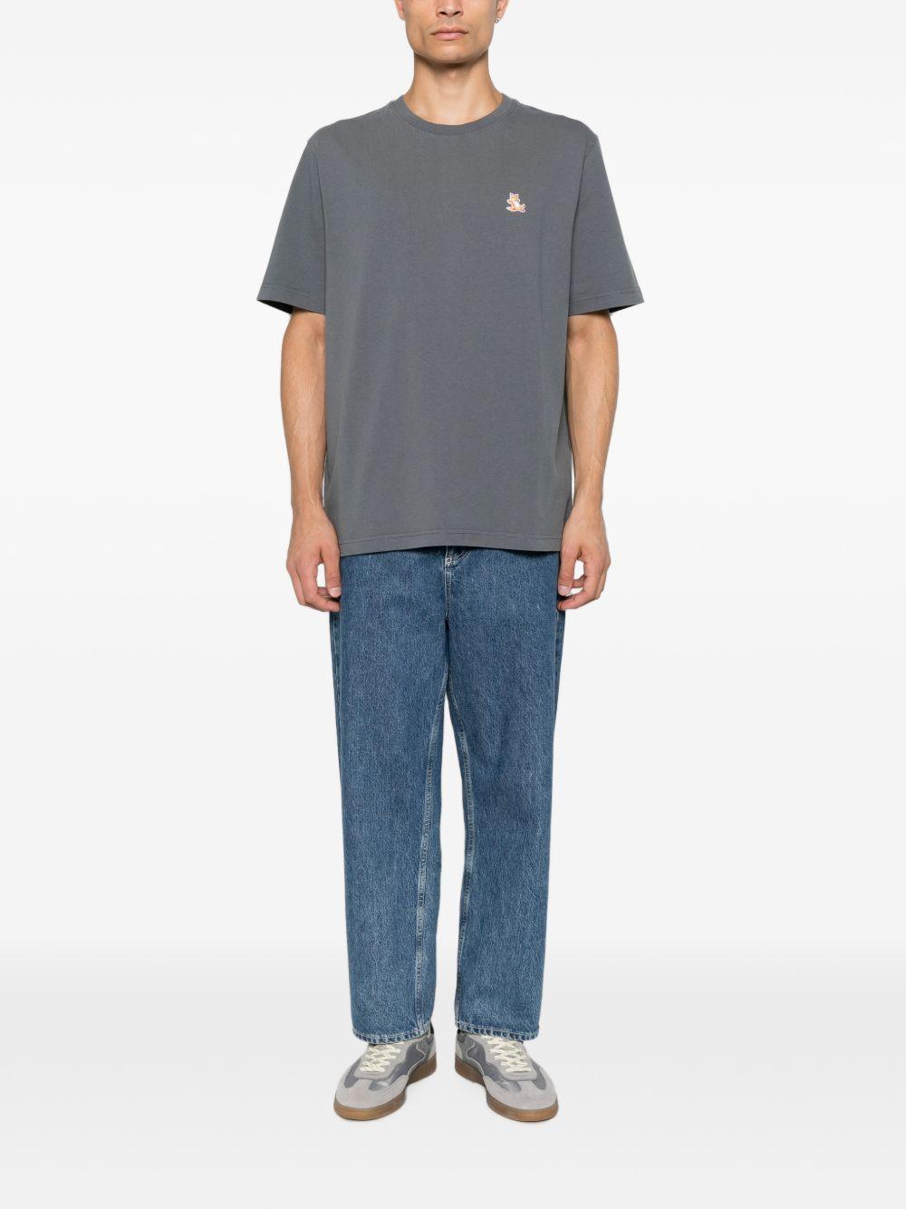 Maison Kitsune Short Sleeve T-Shirt Men’s Cotton Navy