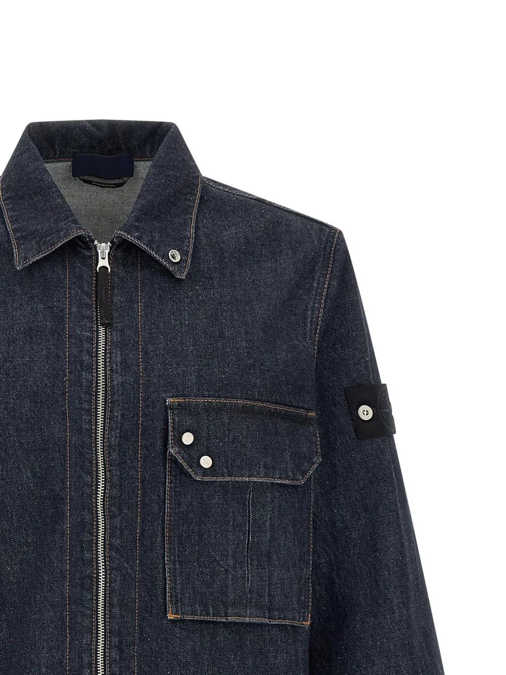 STONE ISLAND Indigo Denim Trucker Jacket Men’s
