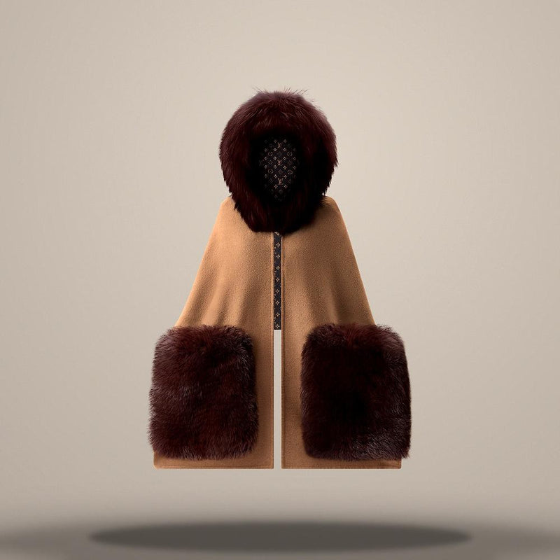 Louis Vuitton Foxy Cape Camel Coat
