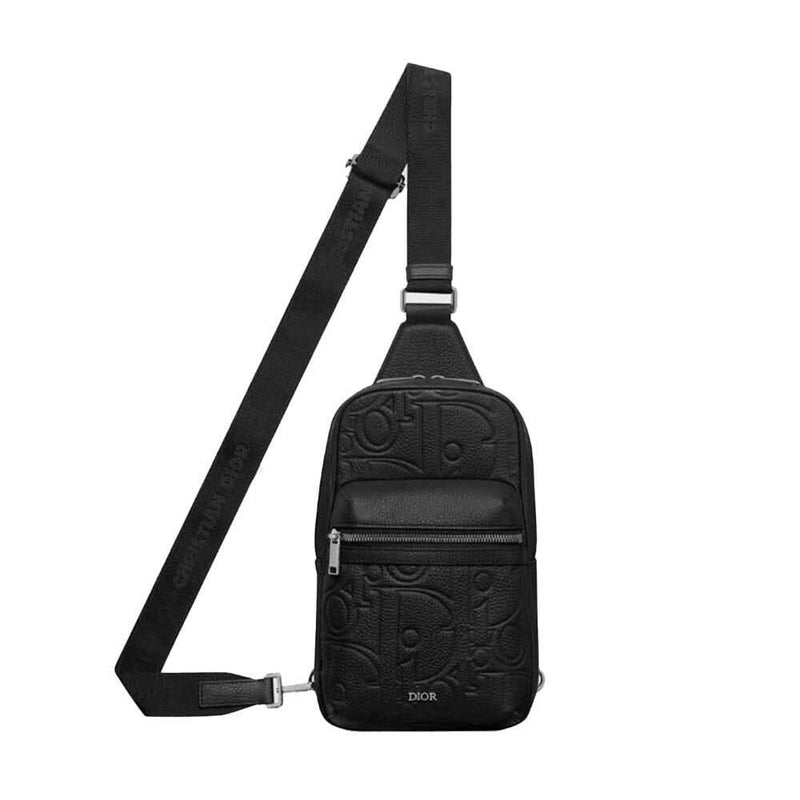 DIOR Rider Sling Bag Crossbody Black Leather Men’s