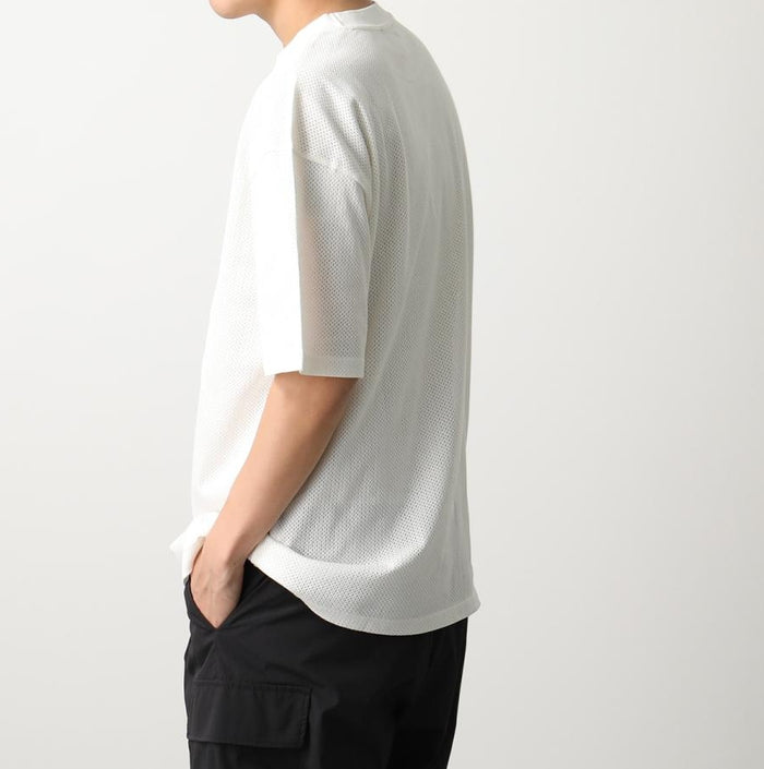 A.P.C. MORAN Logo Print Mesh Short Sleeve T-Shirt