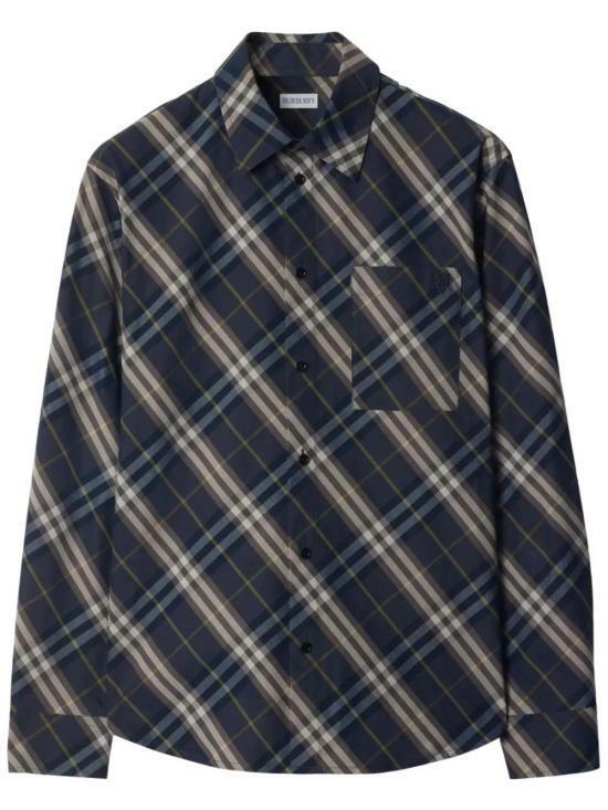 BURBERRY Relaxed Fit Check Cotton Long Sleeve Shirt