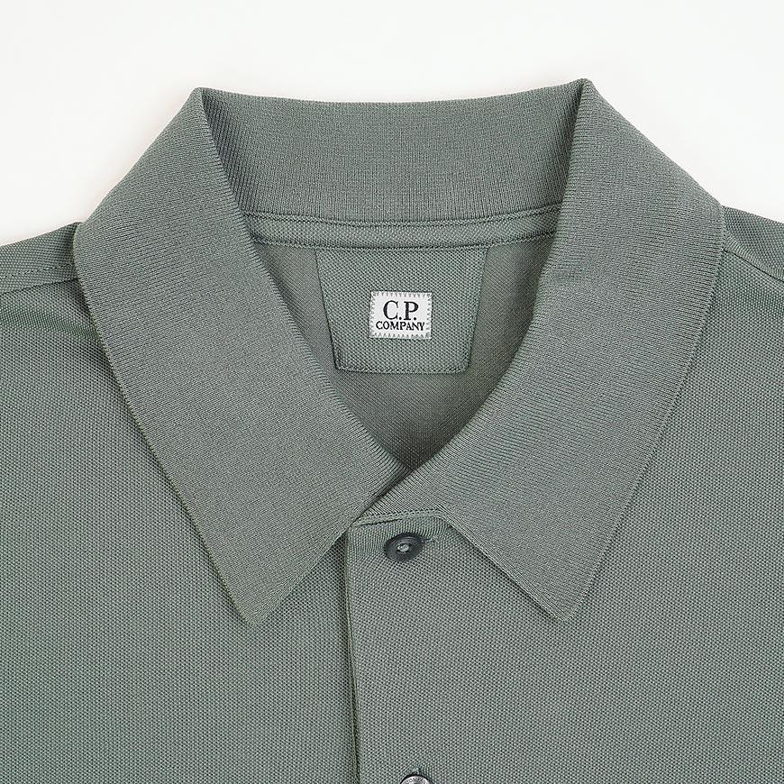 CP Company Men’s Stretch Pique Polo Shirt Green
