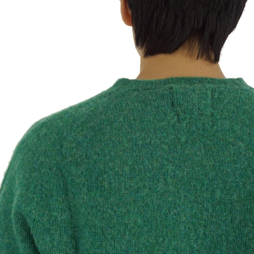 HOWLIN Shaggy Dog Knit Sweater Green Dream Round Neck Men’s