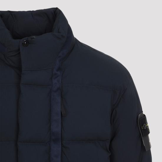 STONE ISLAND Cotton Nylon Tela Down Jacket 4100046 S0462 V0020 NAVY BLUE DOM